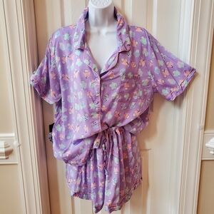 Serra- Purple Pajama Set with Cute Cupcake Print- Sz. XL